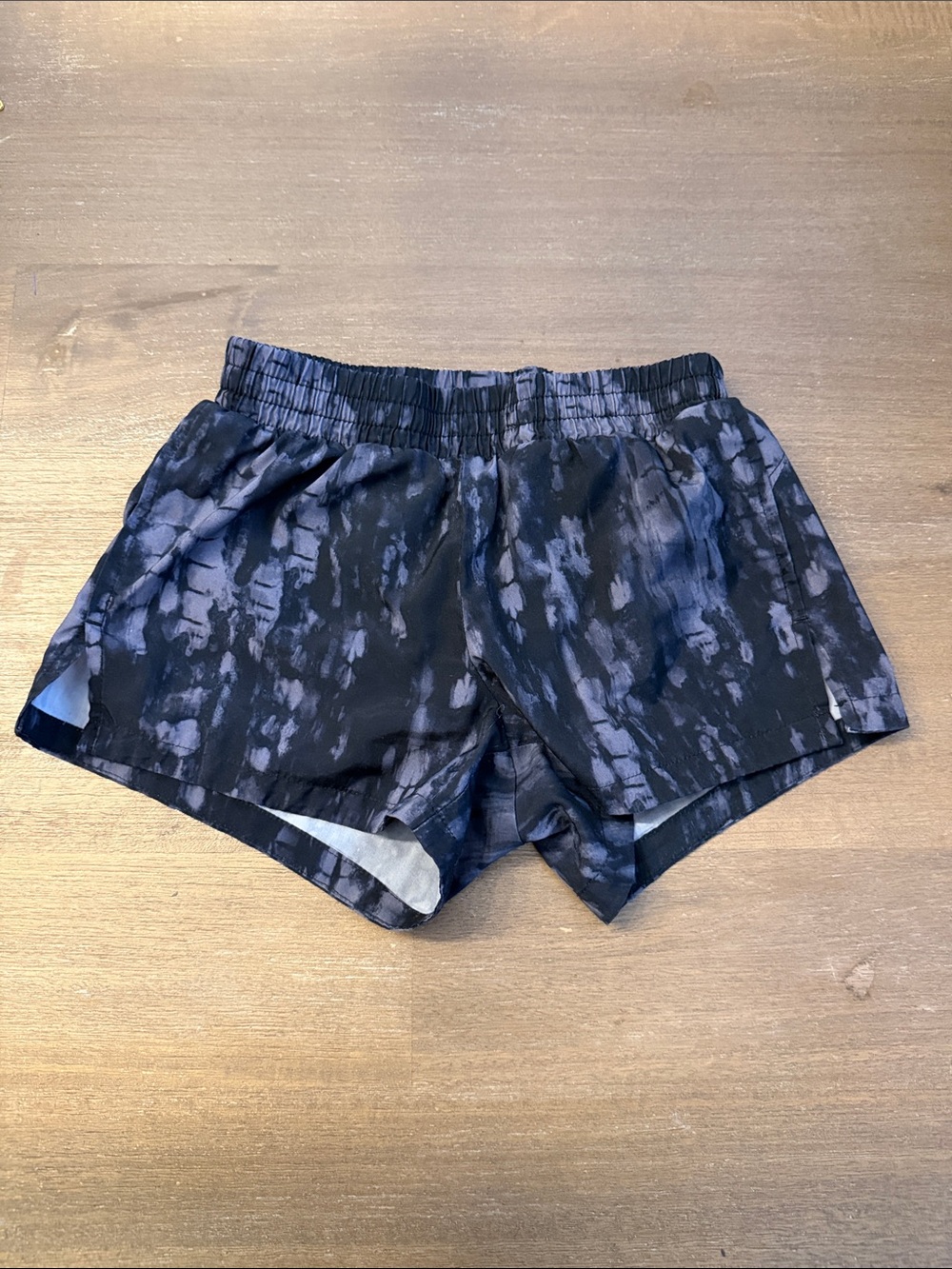 Old Navy Black and Blue Tie-Dye Kids Athletic Shorts